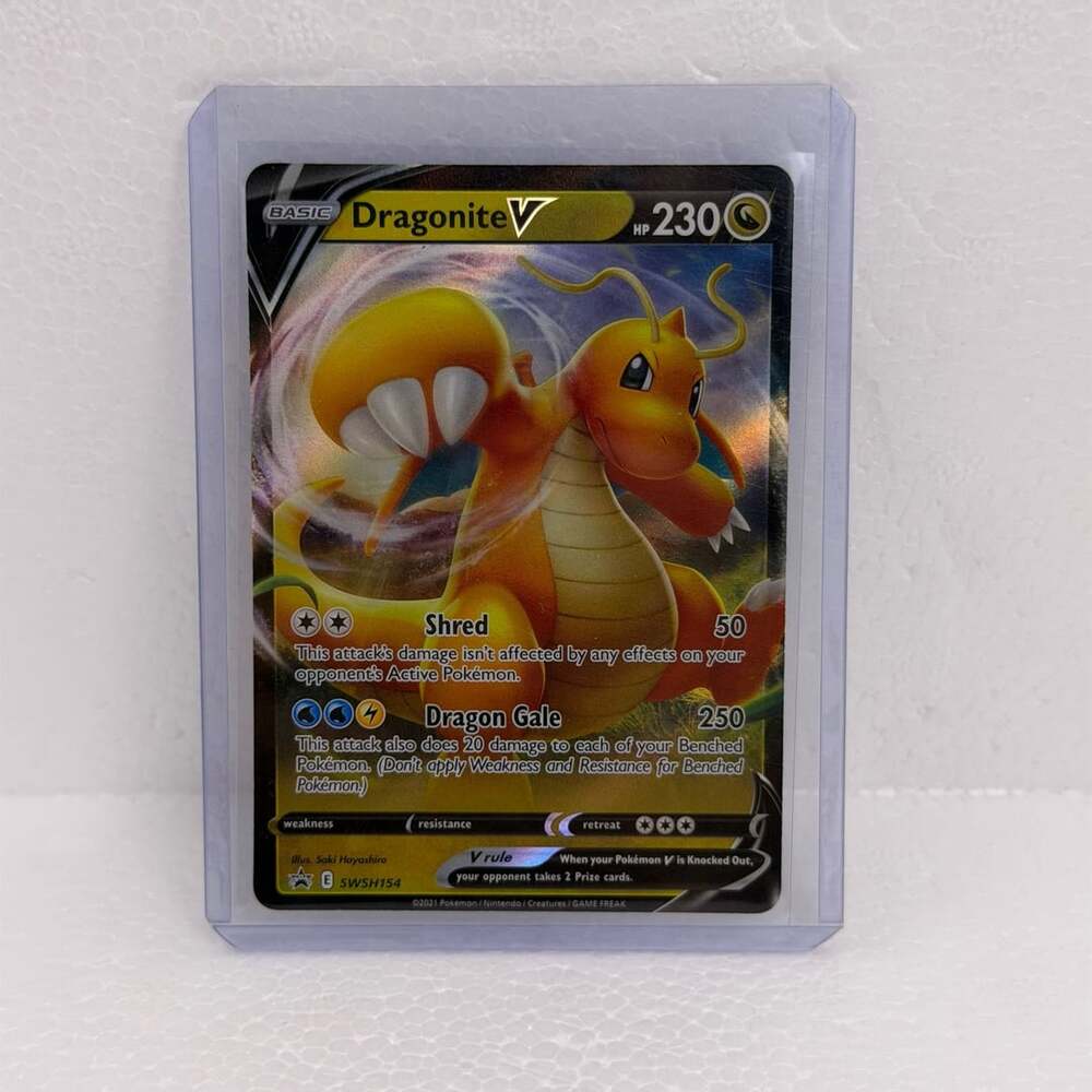Dragonite V SWSH154 Black Star Promo MISPRINT Pokémon Card